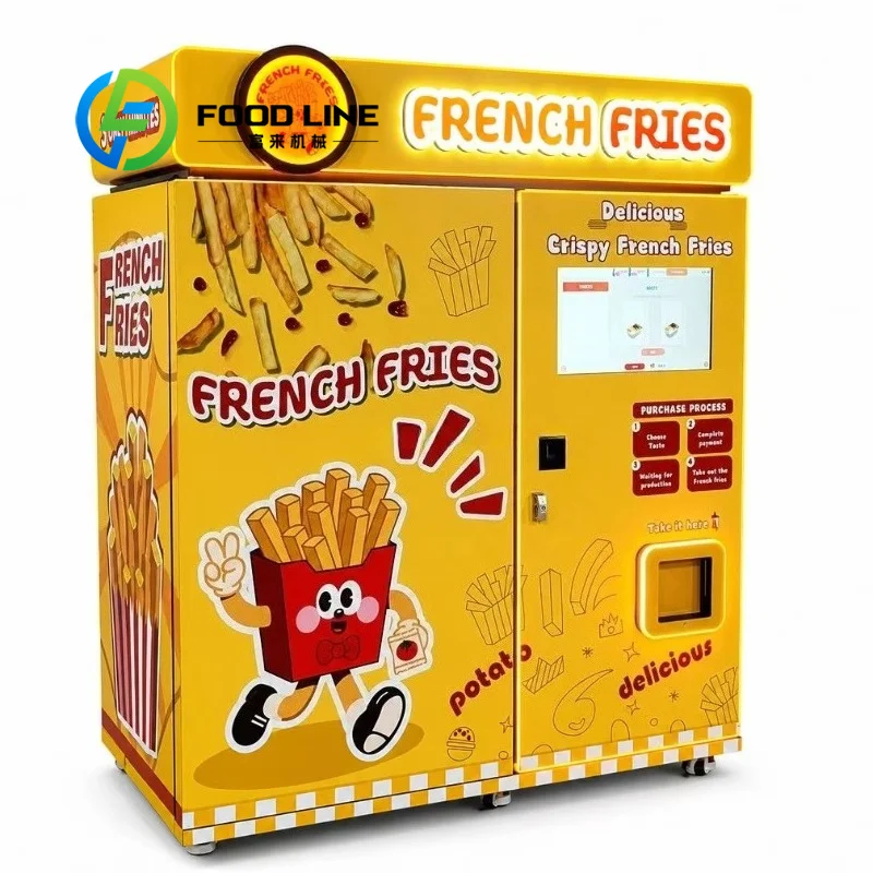 Potato Fry Vending Machine, Heat‑Insulated Outer Shell Low Surface Temperature Safe‑to‑Touch Unattended Snack Vending Machine