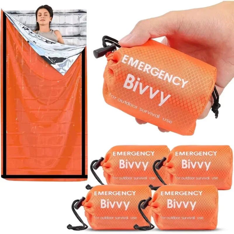 Bivy Sack Lightweight - ถุงนอนฉุกเฉิน ผ้าห่มเอาตัวรอด ผ้าไมลาร์เก็บความร้อน ถุงนอนแบบพกพา น้ำหนักเบา กันน้ำ