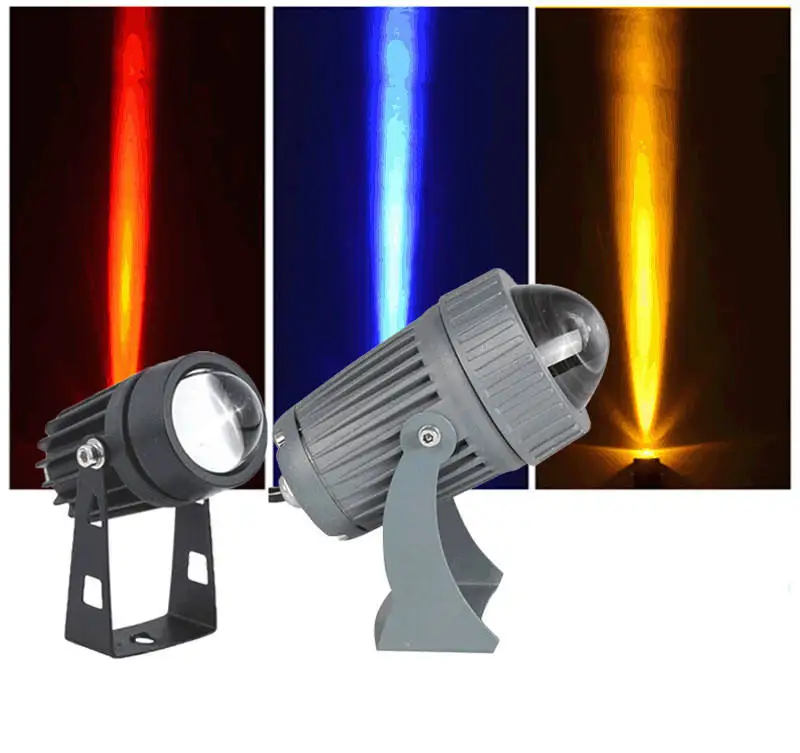 10W Outdoor LED Wall Spotlights Landscape Lighting AC220VDC12V Red Green Blue RGB Spotlights IP65 Waterproof a Beam of Light