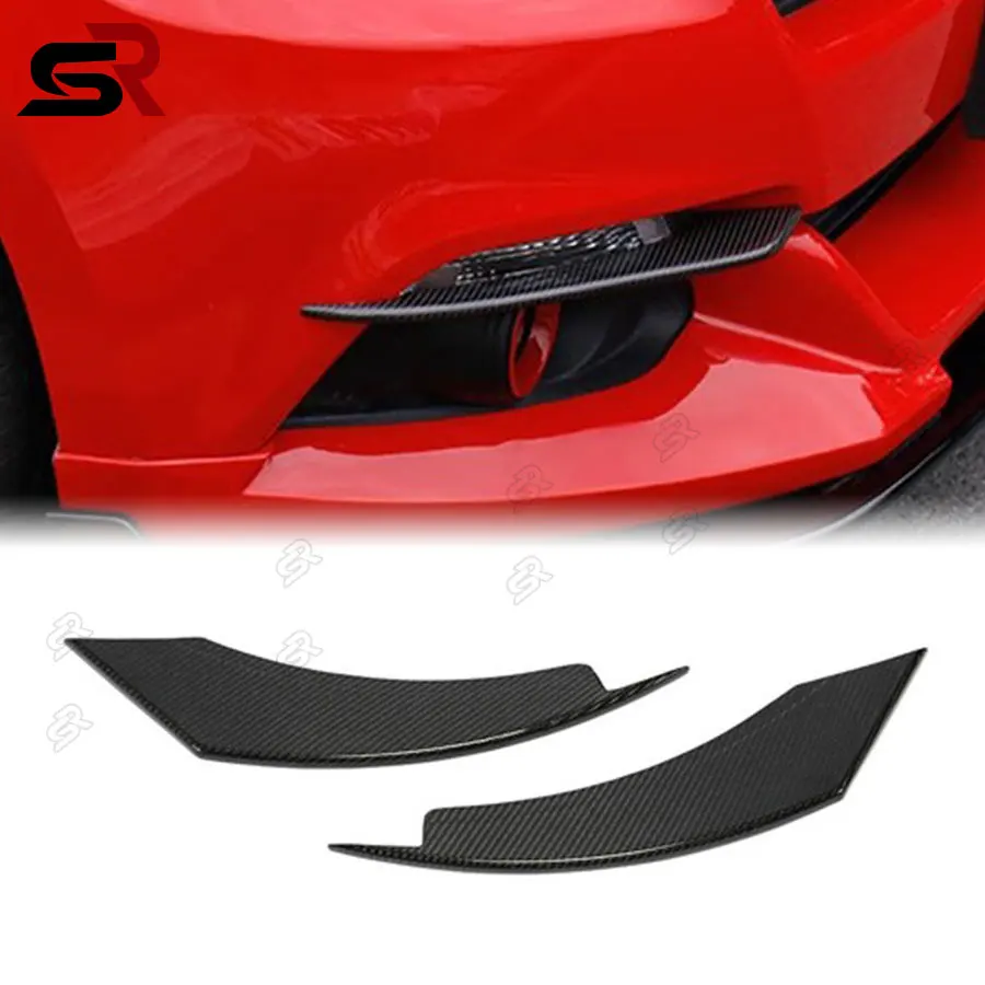 

For Ford Mustang 2015-2017 Carbon Fiber Car Fog Light Side Wing Fender Spoiler Guard Car Styling Body Accessories