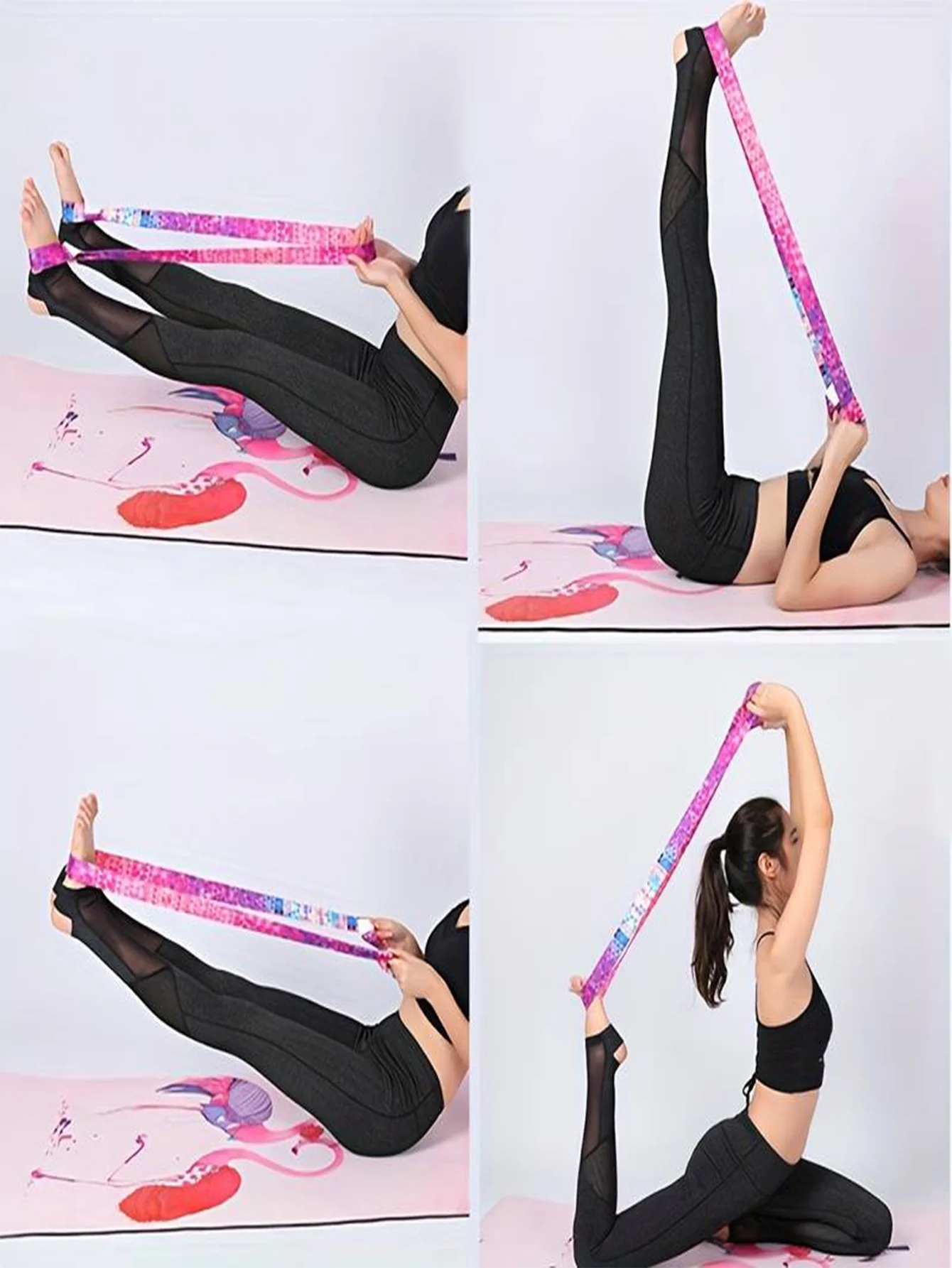 1 Pc Bohemian Style Yoga Mat Strap,That Can Be Used As A Yoga Mat Strap And Yoga Support Strap , Durable Multifunctional Yoga St