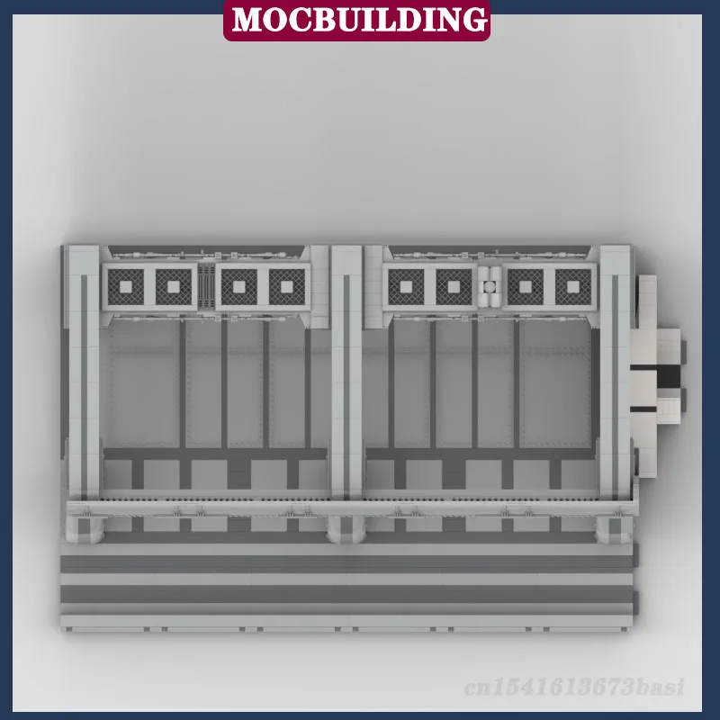 Space Series Hangar Modell Montage Bausteine MOC Außenkorridor System Sammlung Spielzeug Geschenk