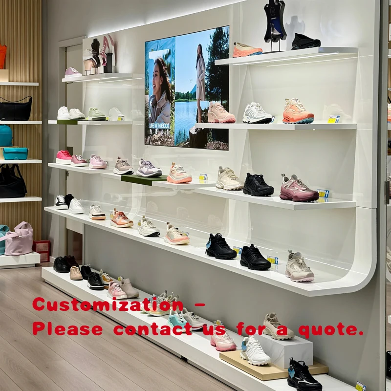 

custom.Custom Made Boutique Shoes and Handbag Store Display Cabinet Shelves Modern Retail Store Wooden Display Cabinets