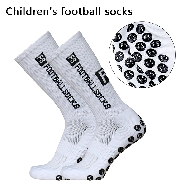 5 Pairs 34-39 New Kids and Teenagers Sports Breathable Football Socks Square Silicone Slip Firm Handle Football Soc