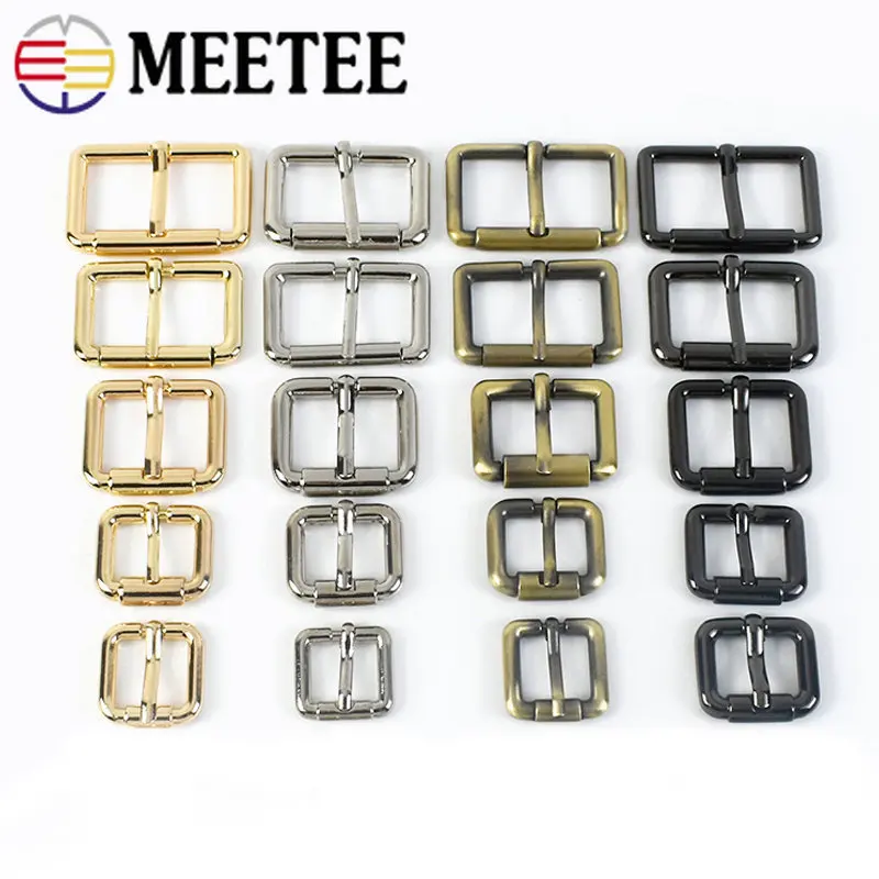 10/20Pcs 10/12/16/20/25/32/38mm Metal Pin Buckles Webbing Strap Adjuster Clasp Bag Belt Roller Hook DIY Leather Accessories