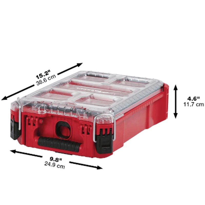 Milwaukee 48-22-8435 PACKOUT Tool Deposit Box 5 Compartments Small Parts Storage Organizer Box