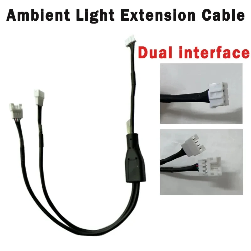 LED Car Ambient Light RGB 64 Colors Parts Main Sub Controller 35/75/110cm Light Strip Storage Door Lamp Extension Cord Speakers