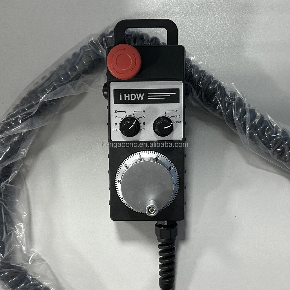 MPG Handwheel Manual Pulse Generator With Enable And Emergency Stop Button IHDW-BLACS-IM