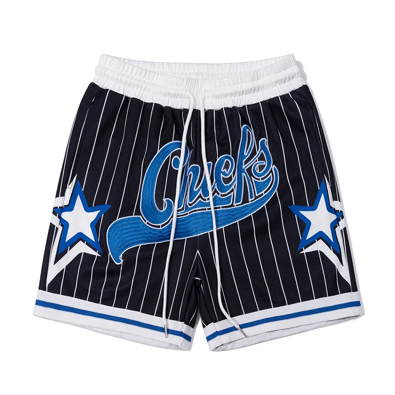 Streetwear Hip Hop Sports Shorts Men Harajuku Letter Printed Summer Loose Elastic Waist Casual Basketball Shorts Pants For Male