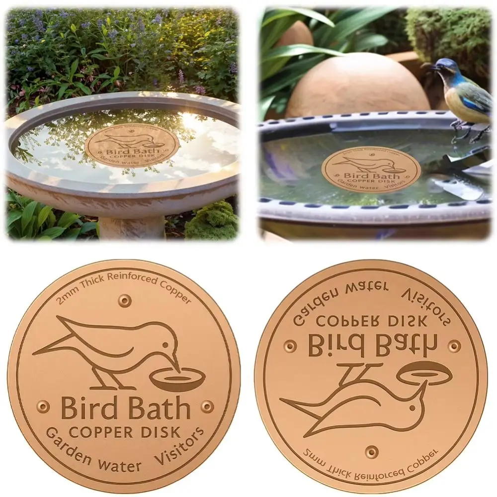 Dreipunkt-Unterstützung, Vogelbad, Kupferscheibe, 0,8 mm dick, physikalische, saubere Kupfer-Reinigungsplatte, universell, effizient