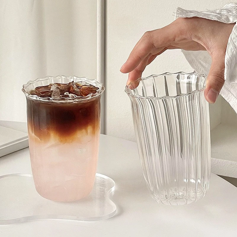 American Style Coffee Cup Lightweight High Borosilicate Glass Material Latte Cup Teacup Cold Drink Drinking Mug