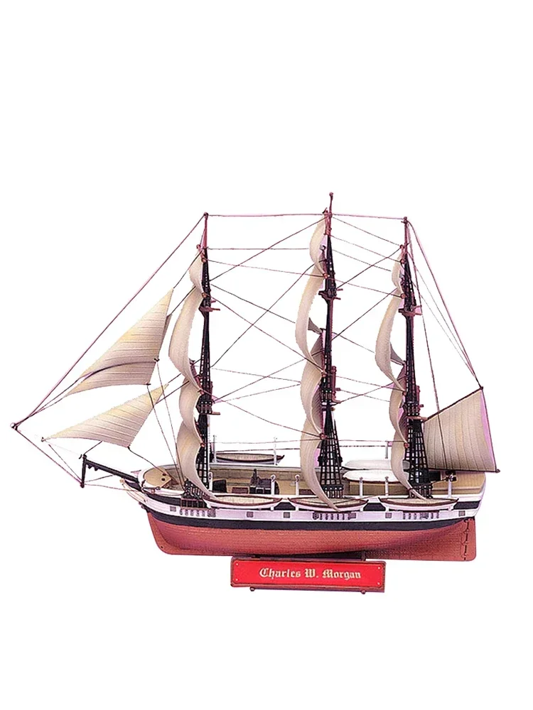 Kit de modelo de navio montado da Academia 14204 1/200 US New Bedford Whaler, escala