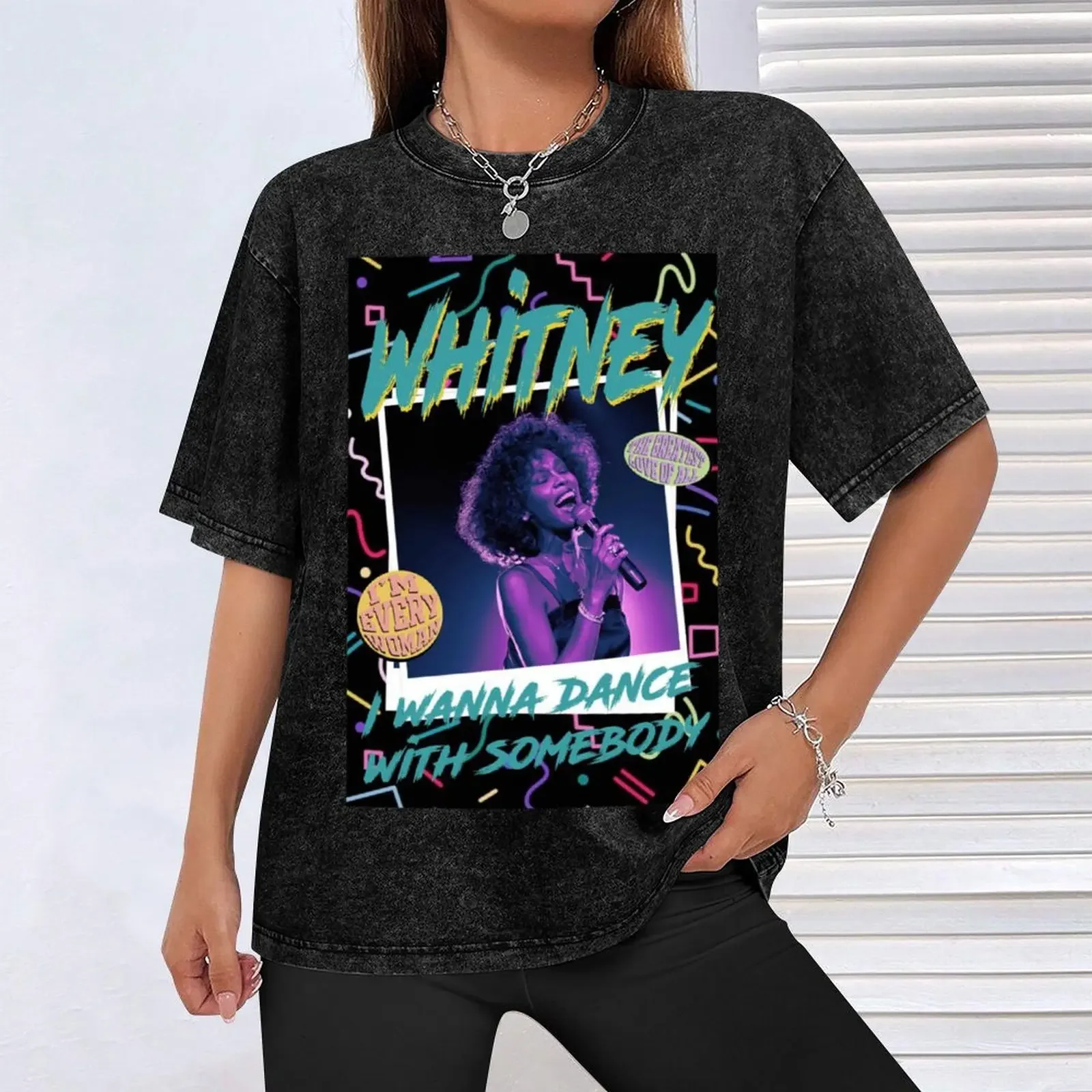 ويتني هيوستن تصميم جديد بالنسبة لك إذا كنت تحبها أخبرني، السلام تي شيرت مضحك تي شيرت رجل تي شيرت للرجل القطن تي شيرت #4