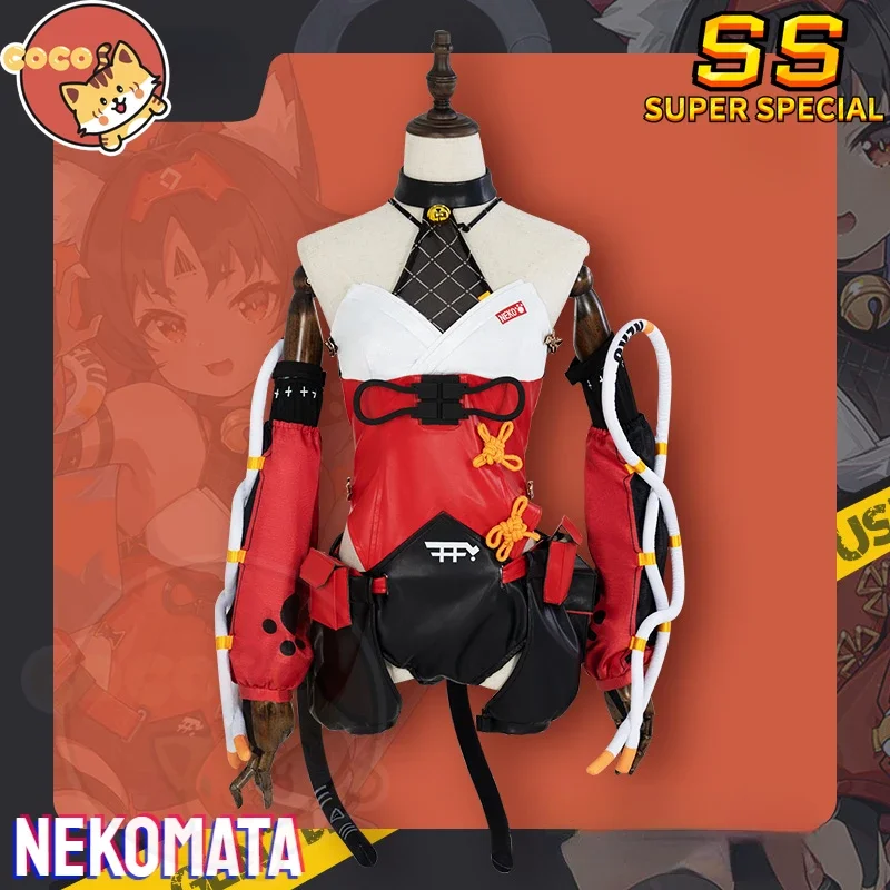 

Костюм для косплея из игры ZZZ Nekomata, Рождественский костюм для косплея зоны Zenless Zero Nekomiya Mana, парик для косплея Nekomata CoCos-SS