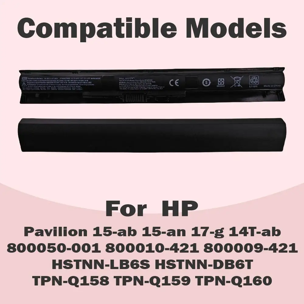 KI04 Battery For HP 800049-001 K104 800010-421 KIO4 HSTNN-LB6R 17-G121WM TPN-Q160 TPN-Q158 TPN-159 TPN-Q161 TPN-Q162 HSTNN-DB6T