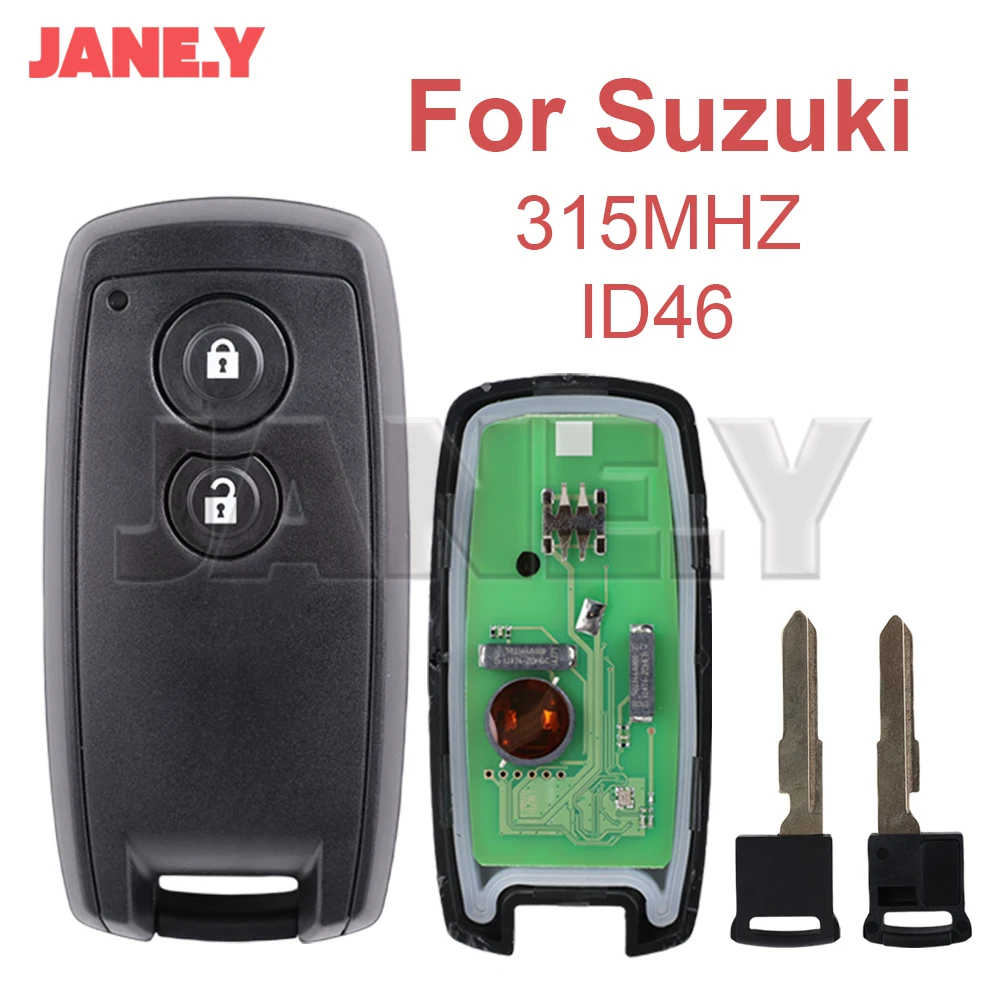 

315MHZ FSK ID46 Smart Remote Key Fob For Suzuki Swift SX4 Grand Vitara HU133 FCC: KBRTS003 CMIT ID: 2005DJ0233 2 Buttons