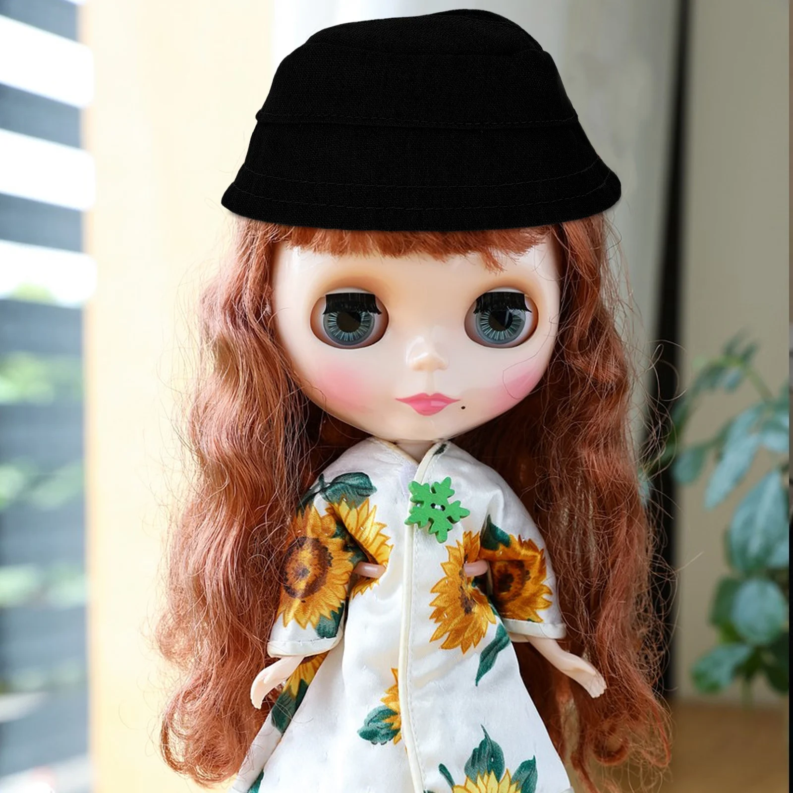 17 Cm Mini Fisherman Style Hat Blue Open Top Easy Maintenance Soft Touch Cap for Craft Outfits DIY Display and Decoration Use