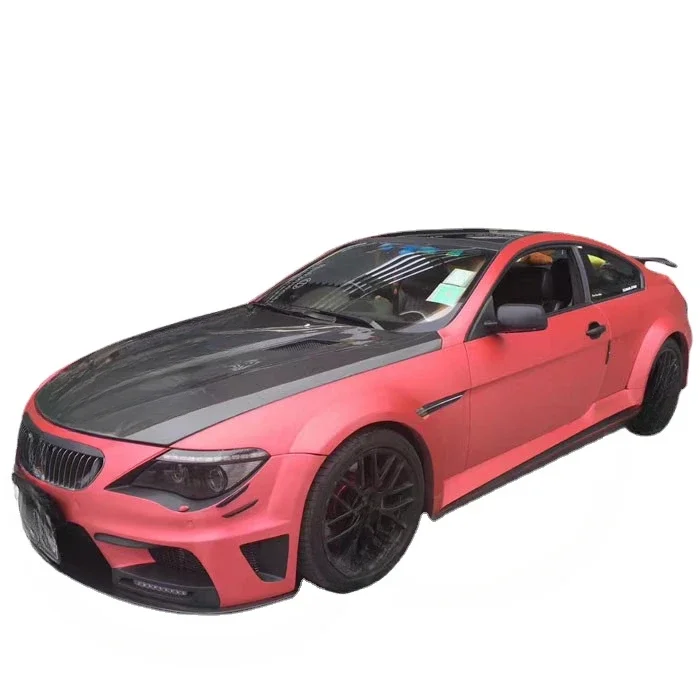 Body kit for BMW 6 series E64 bumpers wide flare carbon fiber front lip side skirts and wing spoiler engine hood auto parts