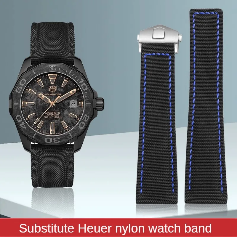 Nylon Watchabnd With Alternative TAG Heuer Diving Blue Water Ghost Series Male Waterproof Canvas Strap 22mm