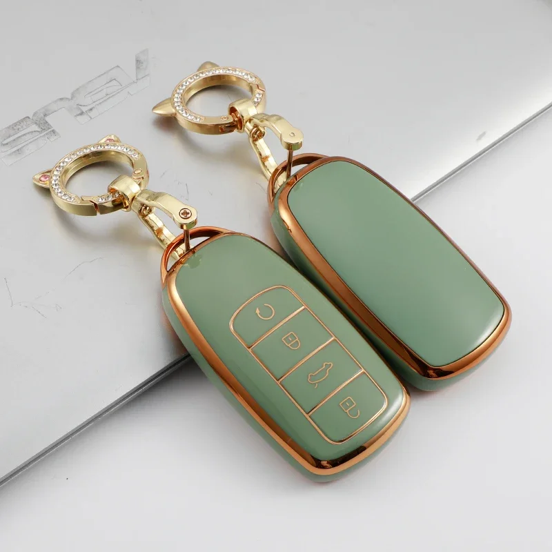 

Новый мягкий чехол для автомобильного ключа из ТПУ для Chery Tiggo 8 Pro 2021, чехол для автомобильного ключа, 4 кнопки, чехлы для пульта дистанционного управления, аксессуары, защита