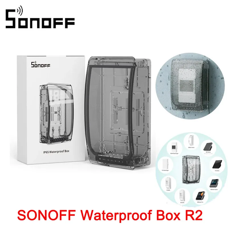 

Sonoff Waterproof Box R2 IP65 Waterproof Shell Crushproof Dustproof Suitable for Godox TH/Pow/TX/M5/T5/Pow/Nspanel Series