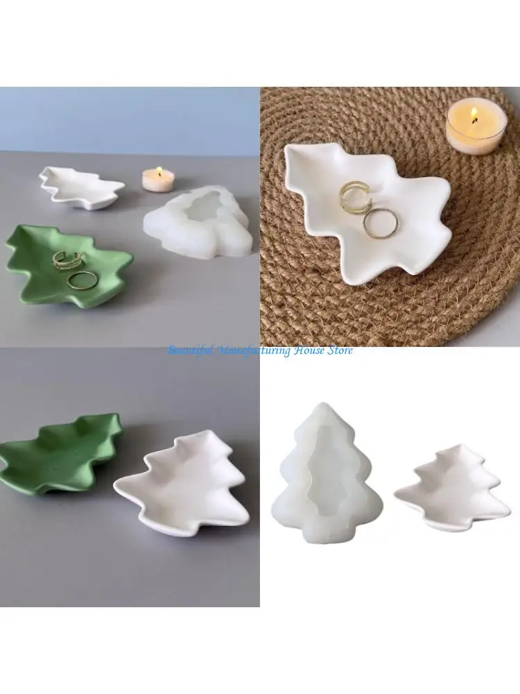 

E56A Christmas Tree Silicone Dish Mold Christmas Decoration Silicone Tray Accessory