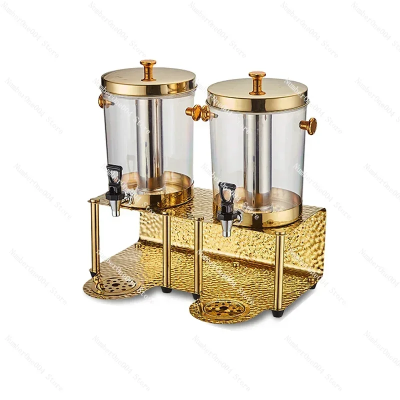 Buffet Juice Ding Commercial Stainless Steel Juice Bucket Transparent Self-Service Refrigeration Beverage Machine Cold Drinking