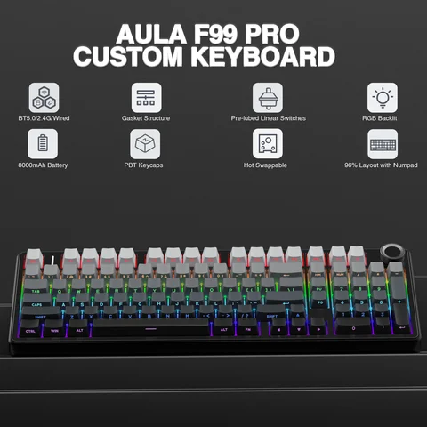 AULA F99PRO беспроводная механическая клавиатура 96%