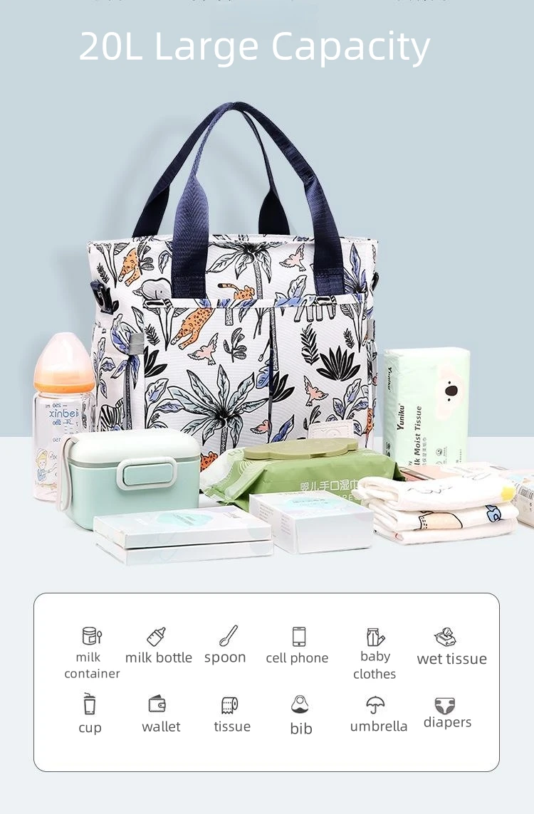 Mommy Diaper Bag For Babies LargeCapacity Organizer Waterproof Wide Opening Travel Messenger Crossbody Bag Mummy Baby Nappy Bag