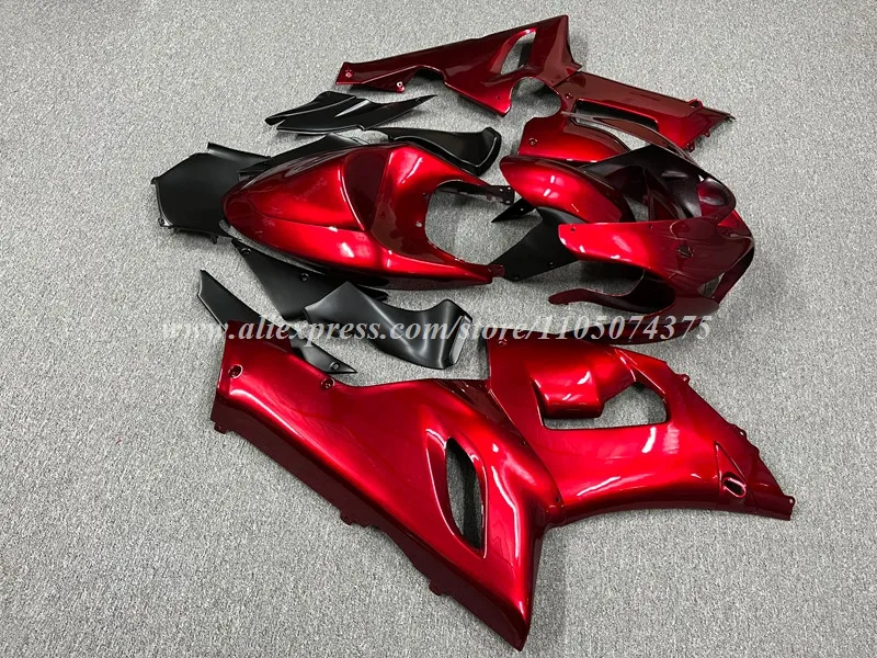 

4Gifts New ABS Motorcycle Fairings Kit Fit For KAWASAKI ZX-6R 2005 2006 05 06 Bodywork Set Custom Red
