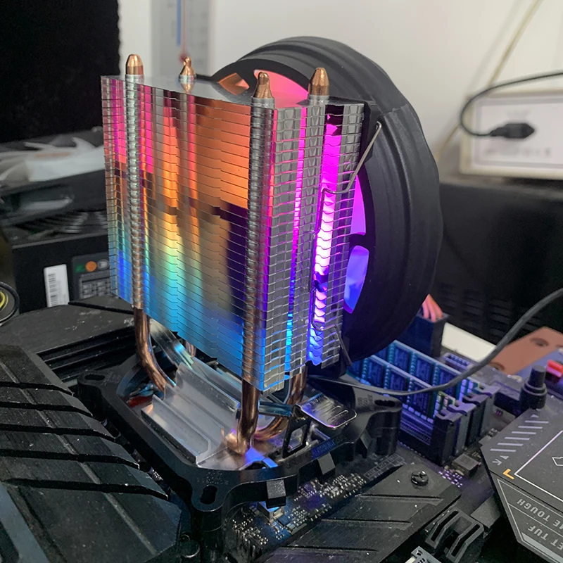 120MM X99 CPU Air Cooler 2 Heatpipes Processor CPU Fan 4PIN PWM for Intel LGA 2011 X79 1700 1366 1200 1151 1150 AM3 AM4 AM5