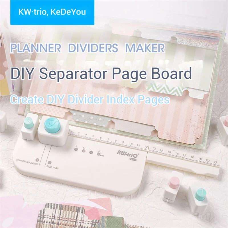 Creatore di divisori creativi Separatore di fogli sciolti Etichette Puncher Strumento fatto da sé Divisori per linguette portatili multiuso Strumento per la creazione
