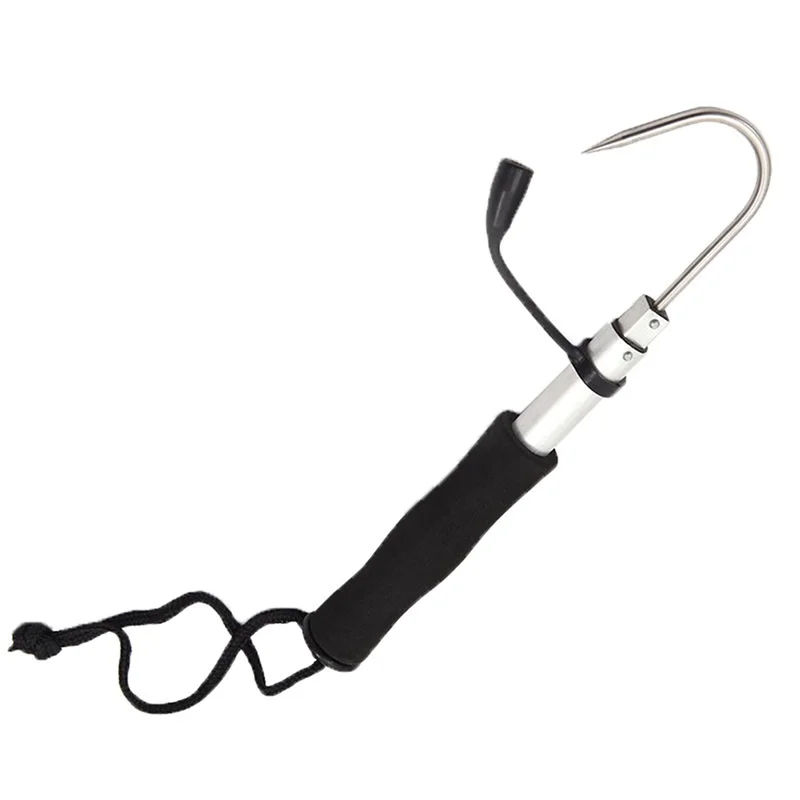 1 Pcs New Telescopic Stainless Steel Fish Gaff Retractable Fishing Spear Hook Ice Sea Fishing Tackle Portable Fishing Accessory view 6