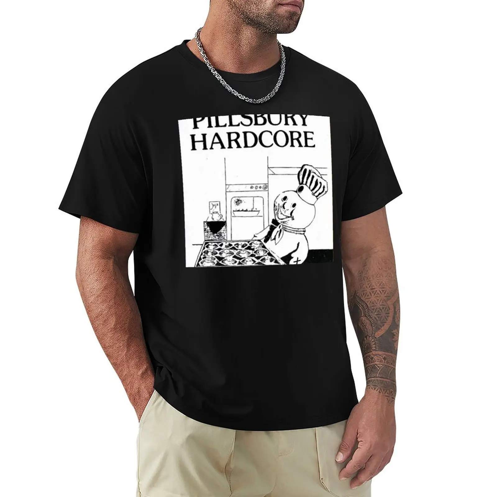 

Pillsbury Hardcore Punk T-Shirt T-shirts oversize plus sizes anime clothes mens workout shirts