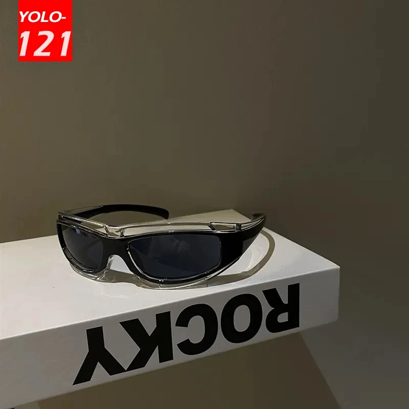 Cateye Glasses Punk Style Sunglasses Women Summer Fashion Eyewear Y2k Future Technology Sense Sunglasses Men Women Trend Goggles