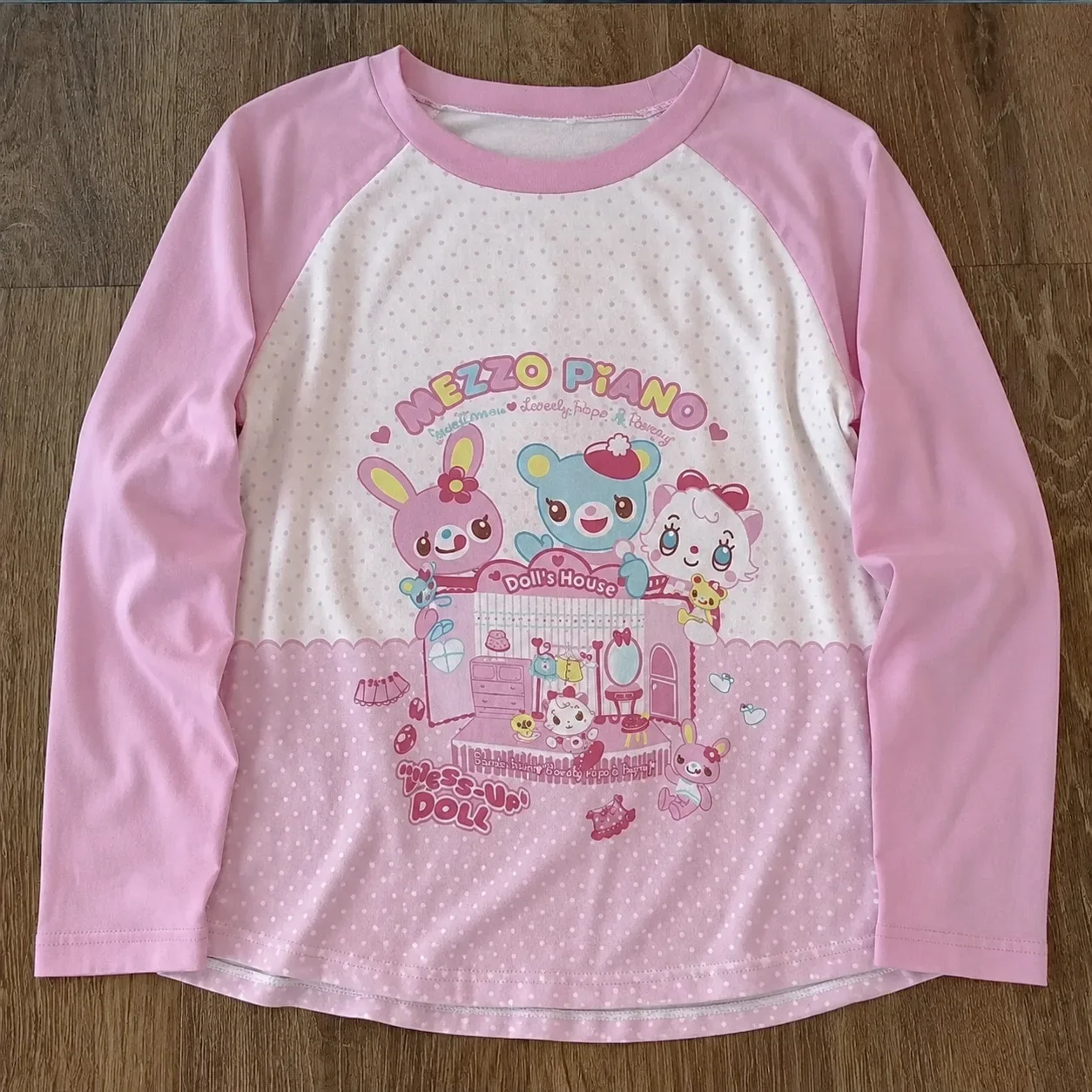 Cute Lolita Tee Women Japanese Harajuku Fairy Grunge Patchwork Tops Y2K Sweet Ruffle Detail Female Daily Outfit