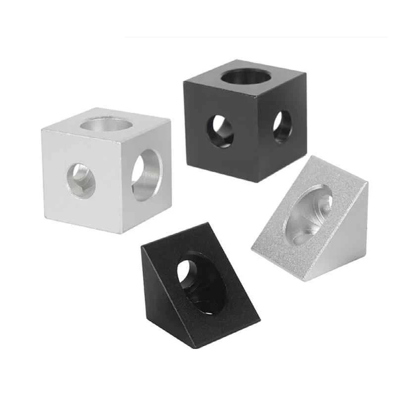 4pcs 1515/2020 Aluminum Block 90 Degree Angle Corner Connector for V-Slot/C-Beam Aluminum Extrusions Profile 3D Printer Parts view 4