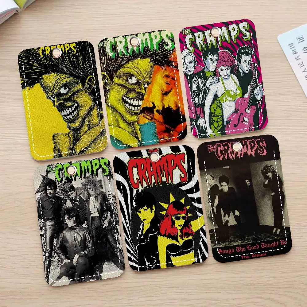 

T-The C-Cramps Band Cartoon Card Keychain Anime Fashion Pendant Bag ID Door Card Case Bus Card Cute Adult Birthday Gift