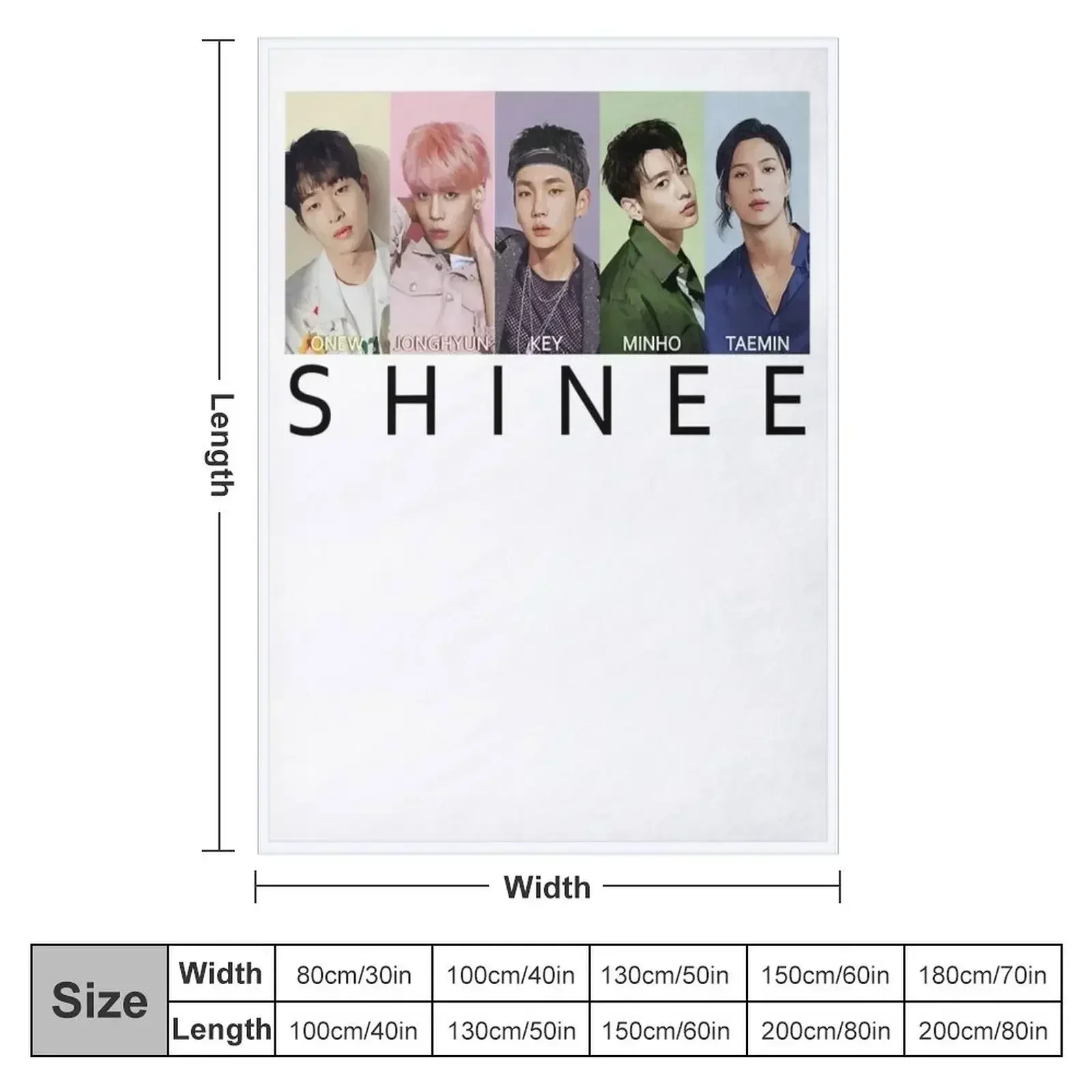 SHINee (group) 5 Throw Blanket Camping Soft Big Heavy Large Blankets