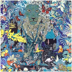 130cm*130cm The New Fashion Scarf For Women Lion Cape For Jungle Animal Big Squares Dame Silk Feels Zijde Foulards
