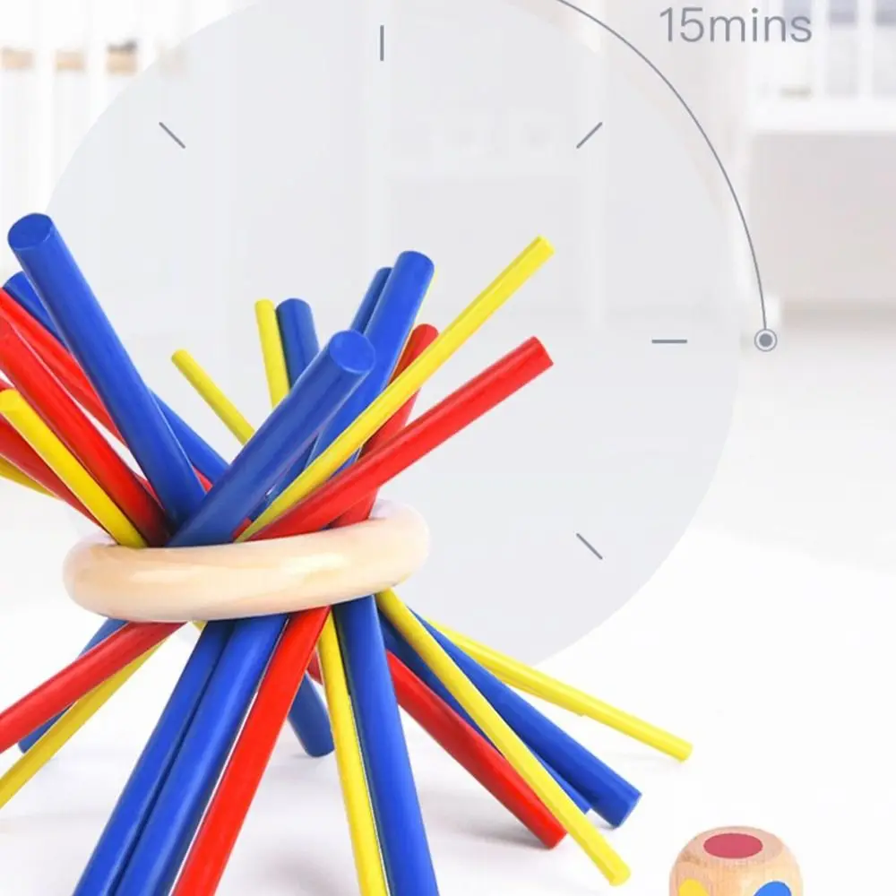 Balance und Geduld Training Holz Pick-Up Sticks Spiel Montessori Würfel Lernen Farbe Spielzeug Frühe Pädagogische Sicherheit