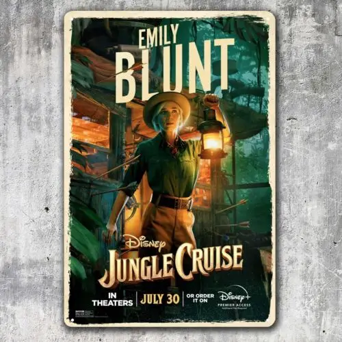 Jungle Cruise Movie Metal Poster - Emily Blunt Collectable Tin Sign - 20x30cm