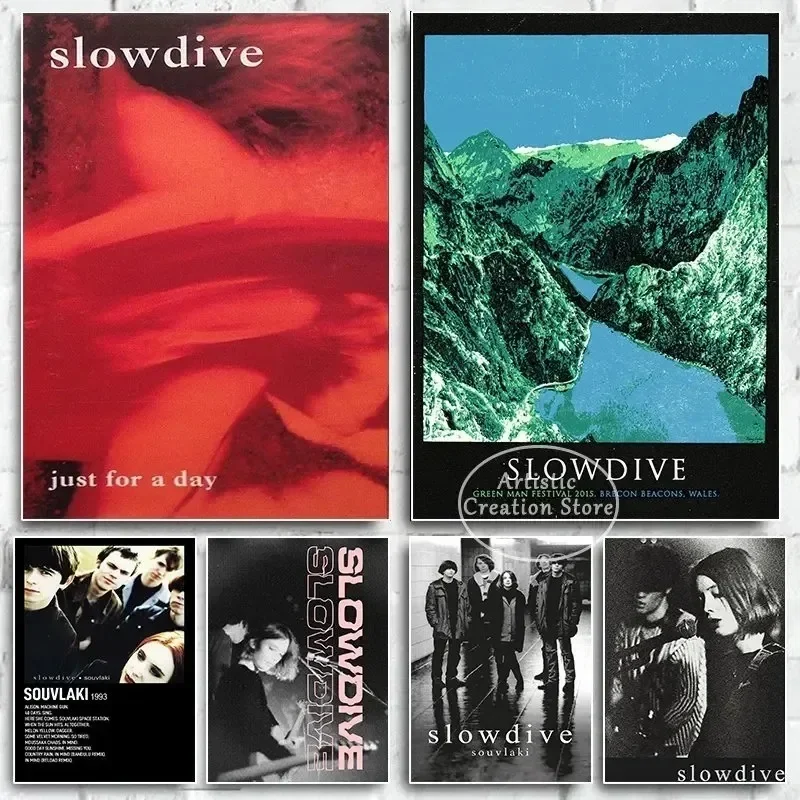 Slowdive-póster de banda de Rock Vintage Souvlaki, pintura en lienzo moderna para dormitorio, arte de pared, decoración del hogar, impresión artística de música, regalo perfecto