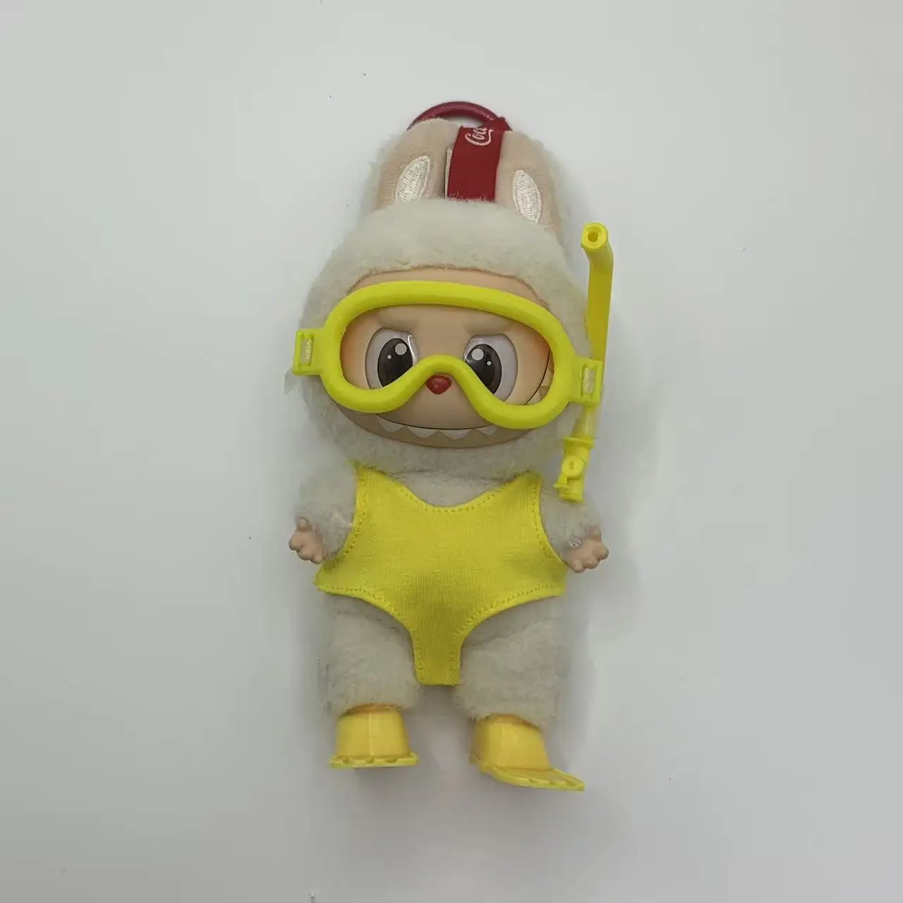 Nuevos deslumbrantes pantalones vaqueros con pechera, traje personalizado con estampado de leopardo brillante para labubu v1v2v3 dol de 17cm