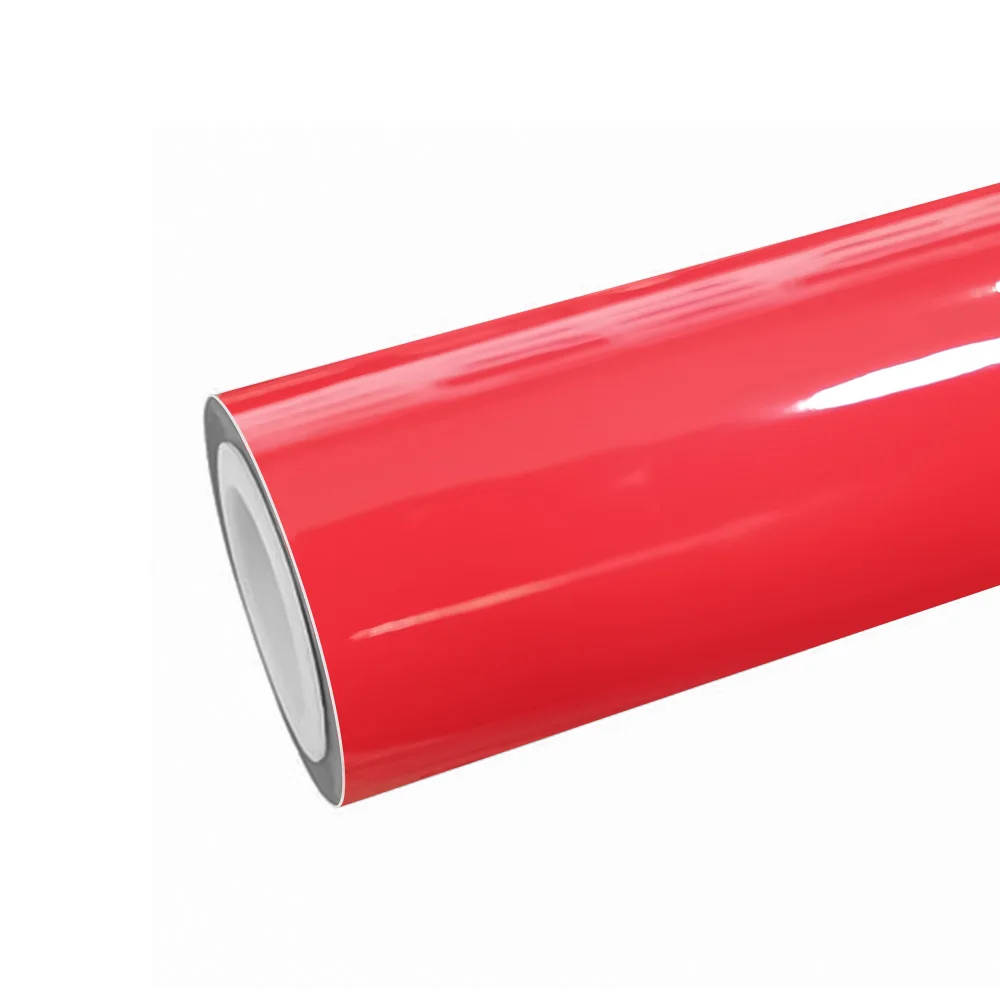 自己修復性のある赤色の光沢のあるメタリックPVCカービニールラップロール、車両ラッピングフィルムカラーPPF（車体全体用）