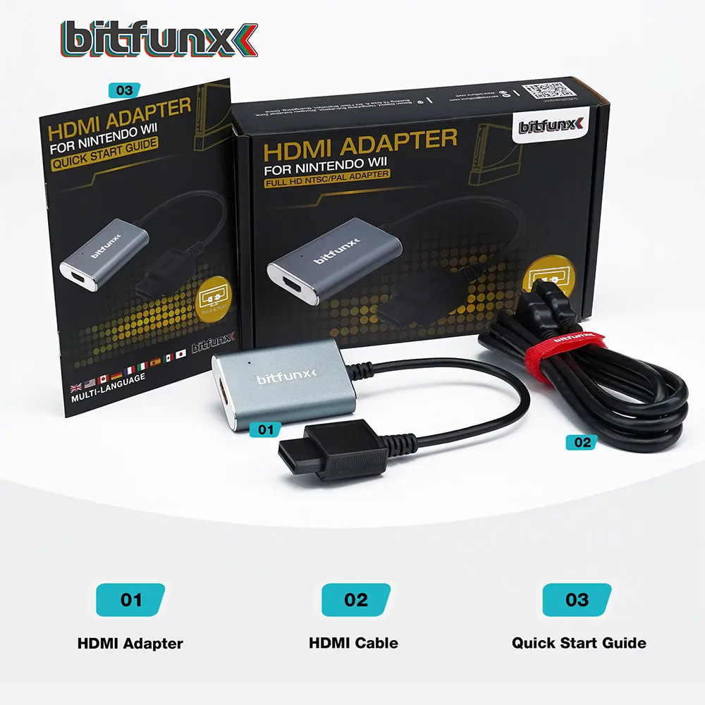 Bộ Chuyển Đổi HDMI Dành Cho Nintendo Wii NTSC PAL Retro Máy Chơi Game HD Cắm