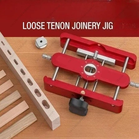 2 in 1 Punch Locator - Precision Mortising & Loose Tenon Joinery Jig for Drill Bit