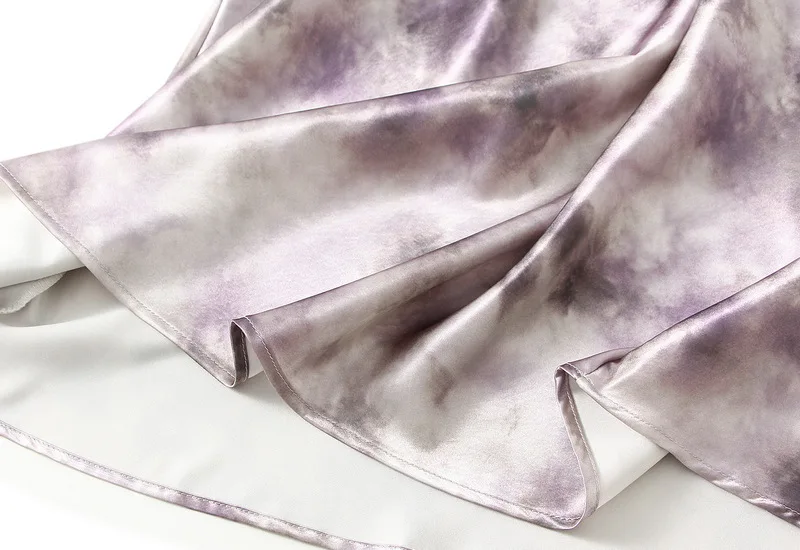 Jupe Maxi en Satin doux et Sexy pour femmes, nouvelle collection d'été, slim, taille haute, élégante, rétro, imprimé à l'encre, jupe queue de poisson, vêtements pour femmes