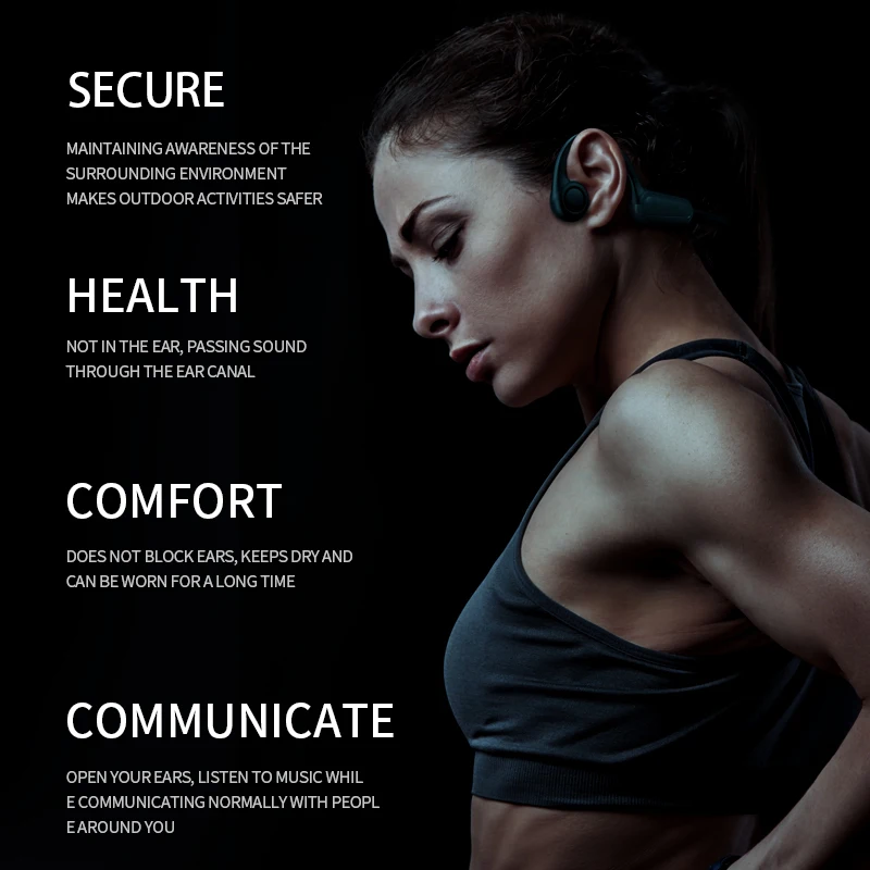 Xiaomi Mijia Bone Conduction Earphones Bluetooth 5.3 Sports Wireless Headphones Ear Hook Sports Headset for Running Driving