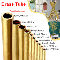 Brass Tubes DIY Pipe Round Diameter 2/3/4/5/6/7/8/9/10/12mm Length 300mm Long 0.5mm Wall Brass Tube Modelmaking Rod Cutting Tool